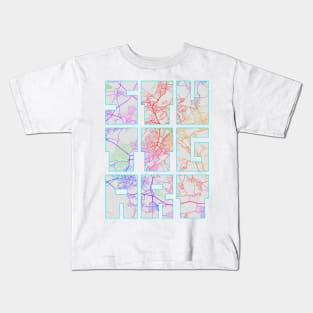 Stuttgart, Germany City Map Typography - Colorful Kids T-Shirt